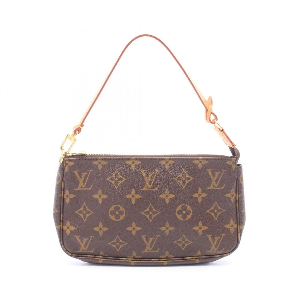 Louis Vuitton Pochette Accessoires Monogram Handbag, Coated Canvas Leather, W...